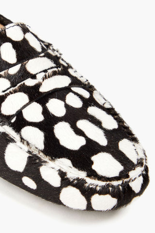 Tods Calf Hair Spotted Gommino Driving Shoes