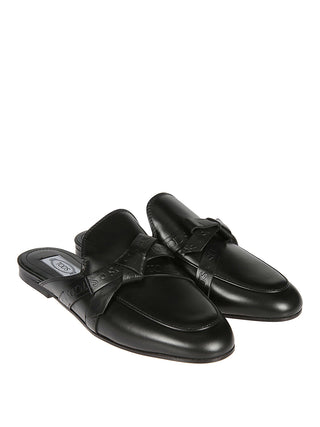 Tods Leather Logo-Embossed Band Mules