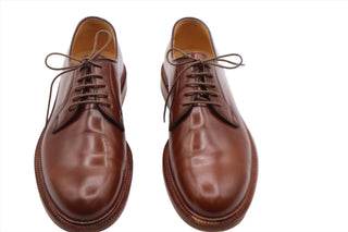 Brunello Cucinelli Smooth Leather Lace-Up Derby Shoes Brown