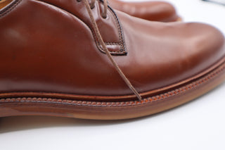 Brunello Cucinelli Smooth Leather Lace-Up Derby Shoes Brown
