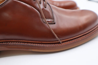 Brunello Cucinelli Smooth Leather Lace-Up Derby Shoes Brown