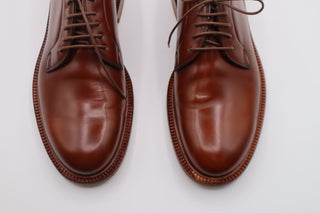 Brunello Cucinelli Smooth Leather Lace-Up Derby Shoes Brown