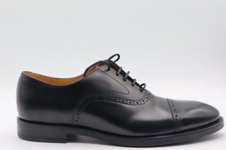 Brunello Cucinelli Polished Leather Cap-Toe Oxford Brogues