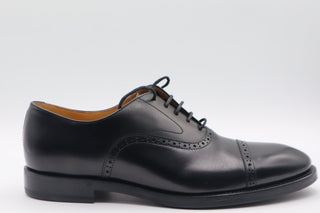 Brunello Cucinelli Polished Leather Cap-Toe Oxford Brogues