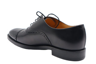 Brunello Cucinelli Polished Leather Cap-Toe Oxford Brogues