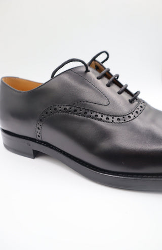 Brunello Cucinelli Polished Leather Cap-Toe Oxford Brogues