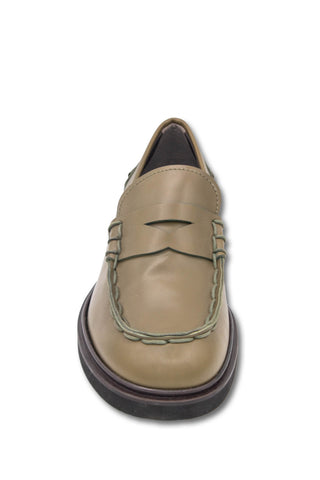 Tods Leather Penny Mocassins Light Brown