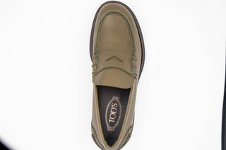 Tods Leather Penny Mocassins Light Brown