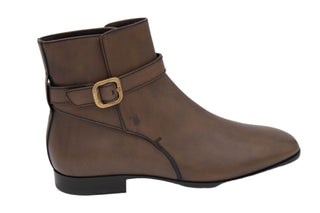 Tods Tod's Leather Buckled Ankle Boots in Brown