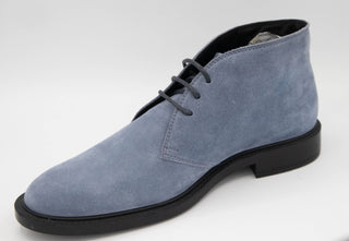 Tods Suede Lace-Up Chukka Boots in Sky Blue