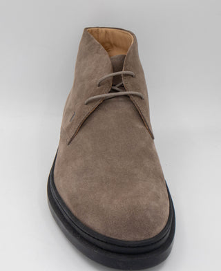 Tods Beige Suede Chukka Boots with Lug Sole