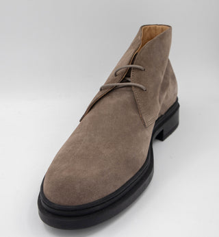 Tods Beige Suede Chukka Boots with Lug Sole