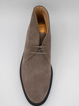 Tods Beige Suede Chukka Boots with Lug Sole