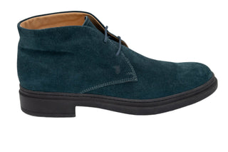 Tods Suede Lace-Up Chukka Boots Deep Blue