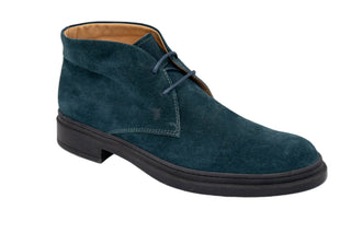 Tods Suede Lace-Up Chukka Boots Deep Blue