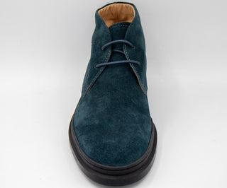 Tods Suede Lace-Up Chukka Boots Deep Blue