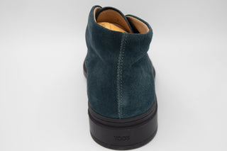 Tods Suede Lace-Up Chukka Boots Deep Blue