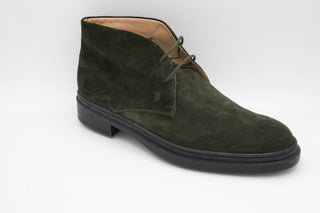 Tods Tod's Suede Lace-Up Chukka Boots in Dark Green