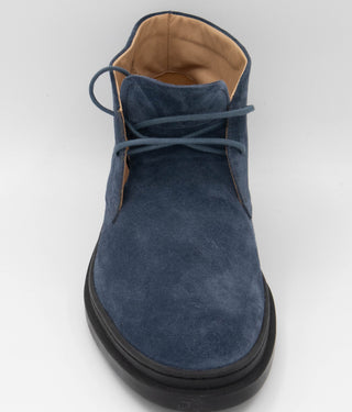 Tods Suede Chukka Boots with Rubber Sole in Navy
