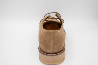 Tods Suede Moc-Toe Lace-Up Shoes with Crepe Sole