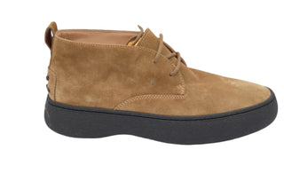 Tods Suede Lace-Up Chukka Boots with Chunky Sole