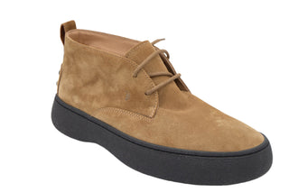 Tods Suede Lace-Up Chukka Boots with Chunky Sole