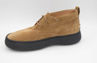 Tods Suede Lace-Up Chukka Boots with Chunky Sole