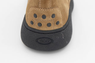 Tods Suede Lace-Up Chukka Boots with Chunky Sole