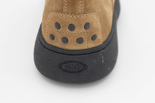 Tods Suede Lace-Up Chukka Boots with Chunky Sole