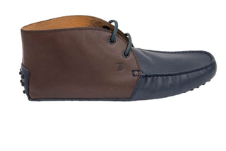 Tods Leather Two-Tone Gommino Chukka Boots