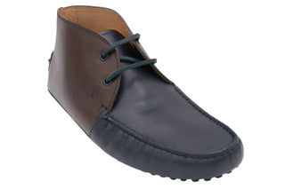 Tods Leather Two-Tone Gommino Chukka Boots