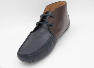 Tods Leather Two-Tone Gommino Chukka Boots