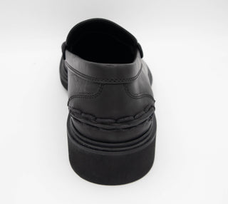 Tods Leather Lug Sole Penny Loafers Black