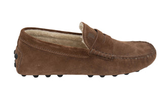 Tods Suede Sherpa-Lined Gommino Loafers