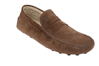 Tods Suede Sherpa-Lined Gommino Loafers