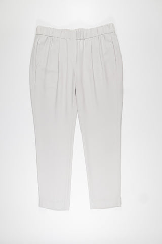 Brunello Cucinelli Crepe Pleated Tapered Trousers