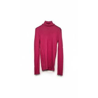 Tom Ford Raspberry Ribbed Cashmere-Silk Turtleneck Sweater
