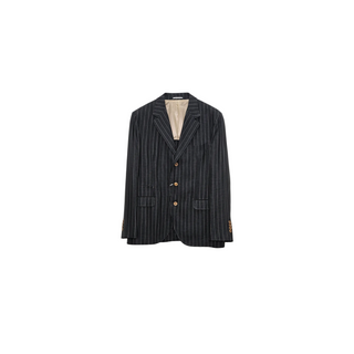 Brunello Cucinelli Mens Linen Pinstriped Suit