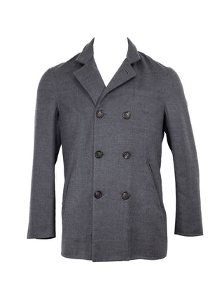 Brunello Cucinelli Cashmere Blend Double-Breasted Peacoat