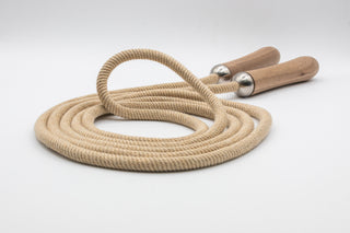 Brunello Cucinelli Walnut and Steel Engraved Jumping Rope