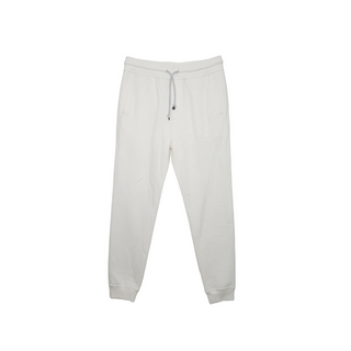 Brunello Cucinelli White Cotton Blend Drawstring Joggers