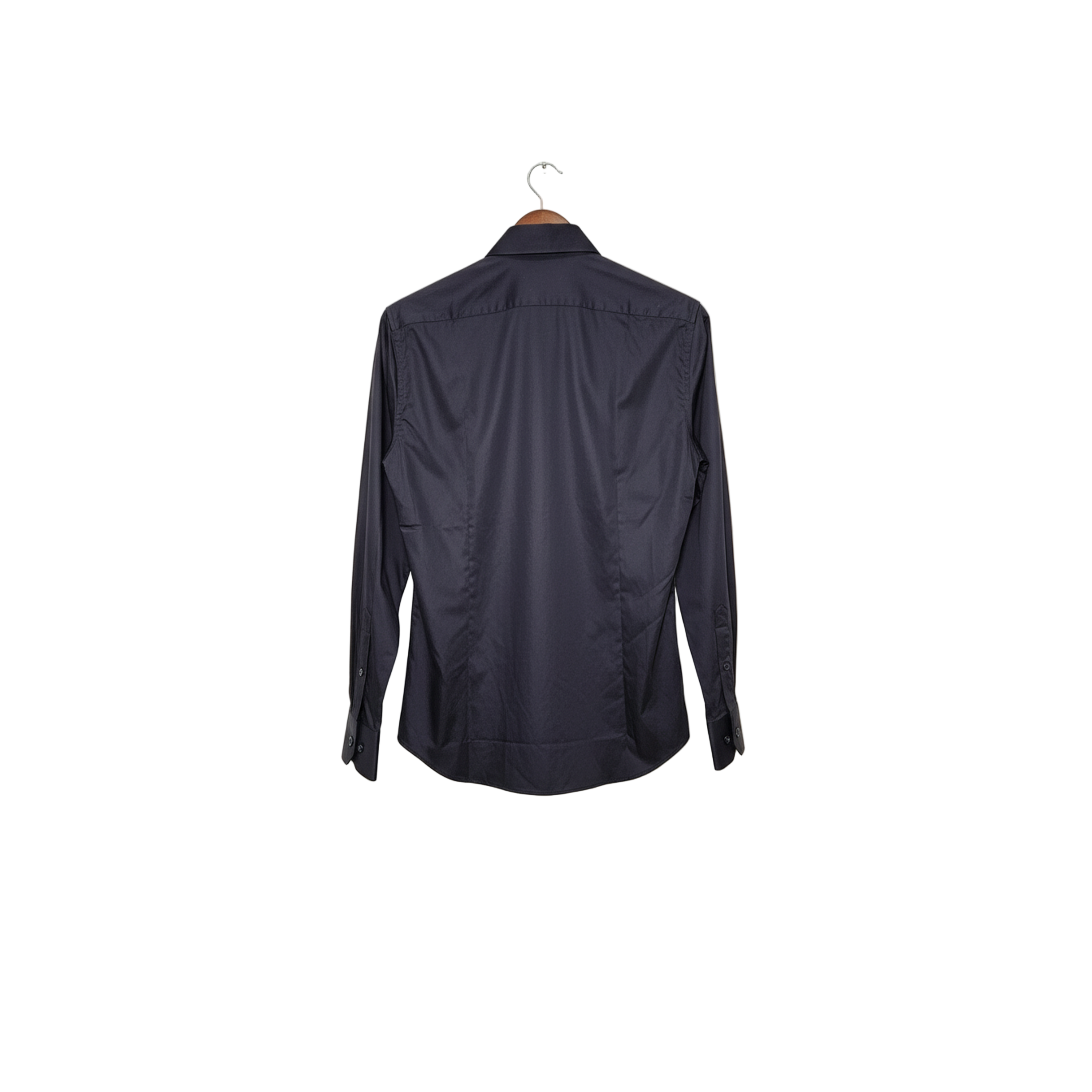 Cavalli Class Black Cotton Point-Collar Dress Shirt – AccessXPrive