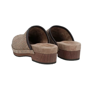 Brunello Cucinelli Embossed Suede Studded Platform Clogs