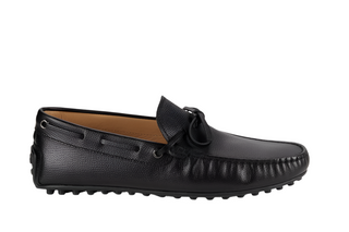 Tods Pebbled Leather Laccetto Driver Shoes