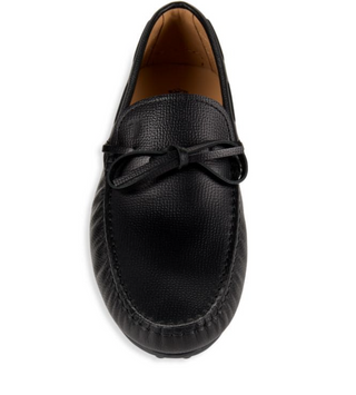 Tods Pebbled Leather Laccetto Driver Shoes
