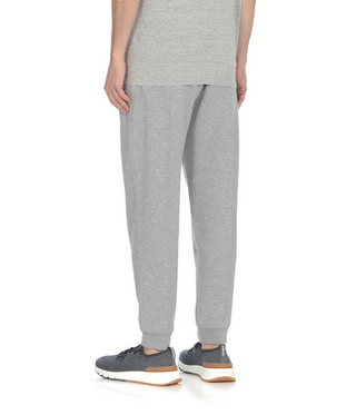 Brunello Cucinelli Cotton-Blend Drawstring Joggers with Contrast Trim