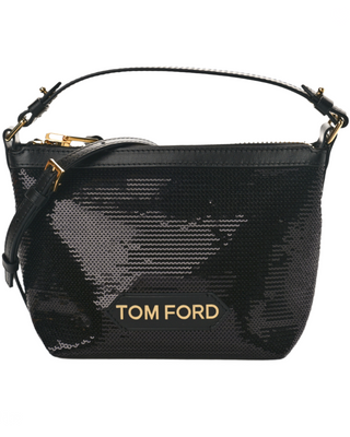 Tom Ford Sequined Camouflage Black Mini Shoulder Bag