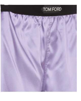 Tom Ford Lilac Silk Elasticated Waistband Shorts
