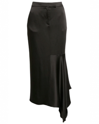 Tom Ford Satin Asymmetrical Draped Midi Skirt