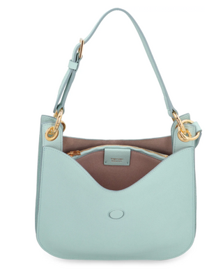Tom Ford Pebbled Leather T-Bar Crossbody Bag Light Blue